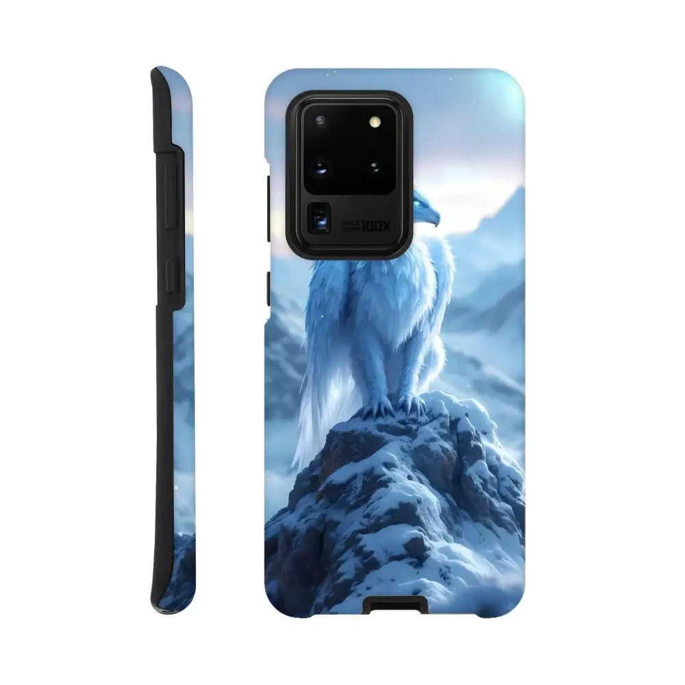 Samsung Tough Case with snowy bird design for Frostpeak Gryphon PixiOnyx Winter Sentinel Fantasy Shell