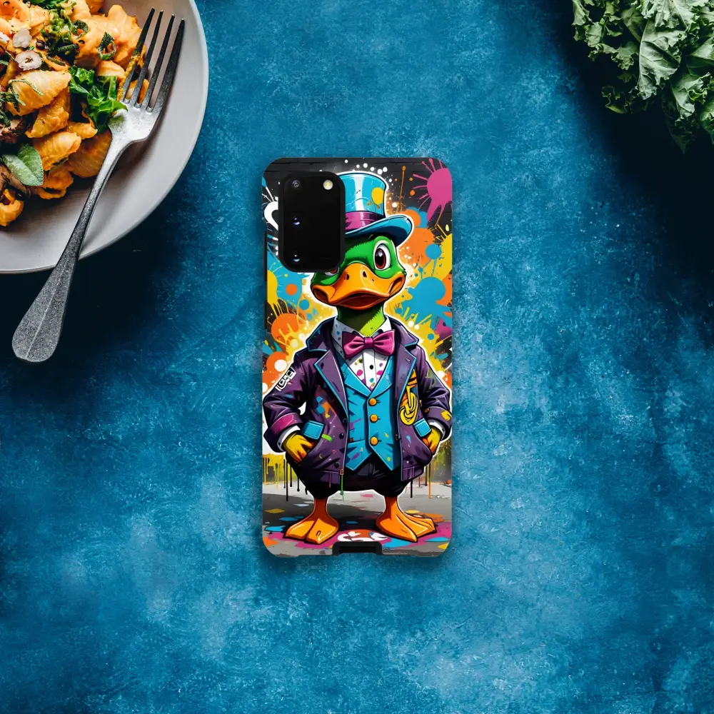Samsung Tough Case with Duck Design featuring Gangster Duck Swagger logo