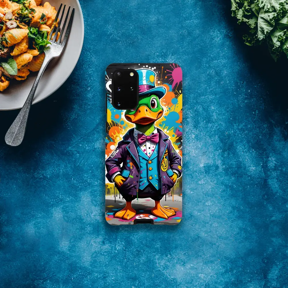 Duck-themed Samsung Tough Case with Swagger design for Gangster Duck style by PixiOnyx