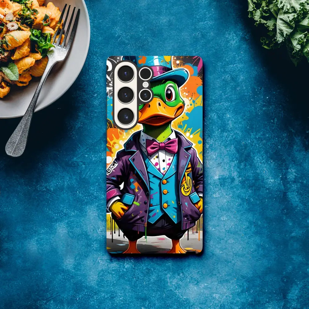 Duck-themed smartphone case for Samsung Tough Case Gangster Duck Swagger by PixiOnyx