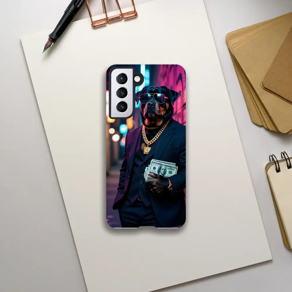Samsung Tough Case with a dog in a suit for Kingpin K9 PixiOnyx Urban Armor