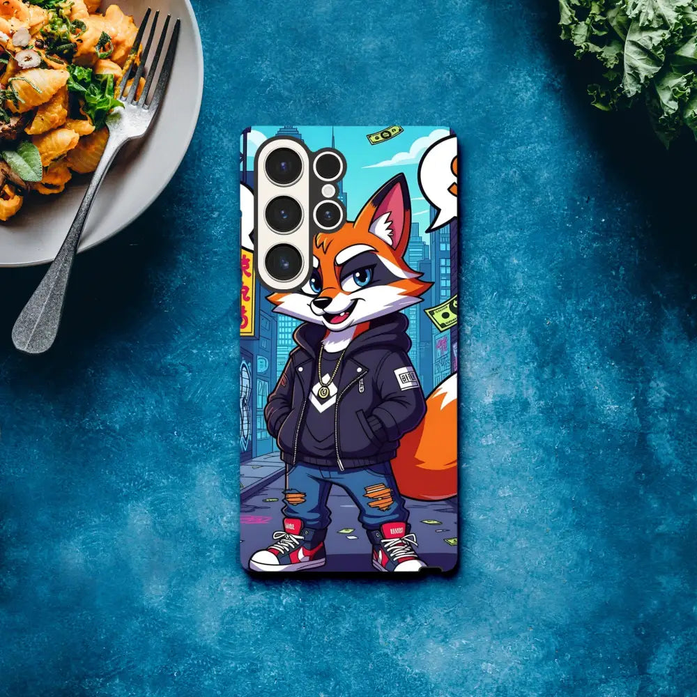 Cartoon fox phone case for Samsung Tough Case Street Hustle Fox PixiOnyx Alley Edge