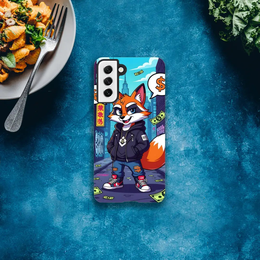 Cartoon fox phone case for Samsung Tough Case Street Hustle Fox PixiOnyx Alley Edge