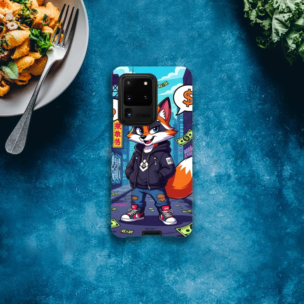 Samsung Tough Case with Cartoon Fox design from PixiOnyx Alley Edge