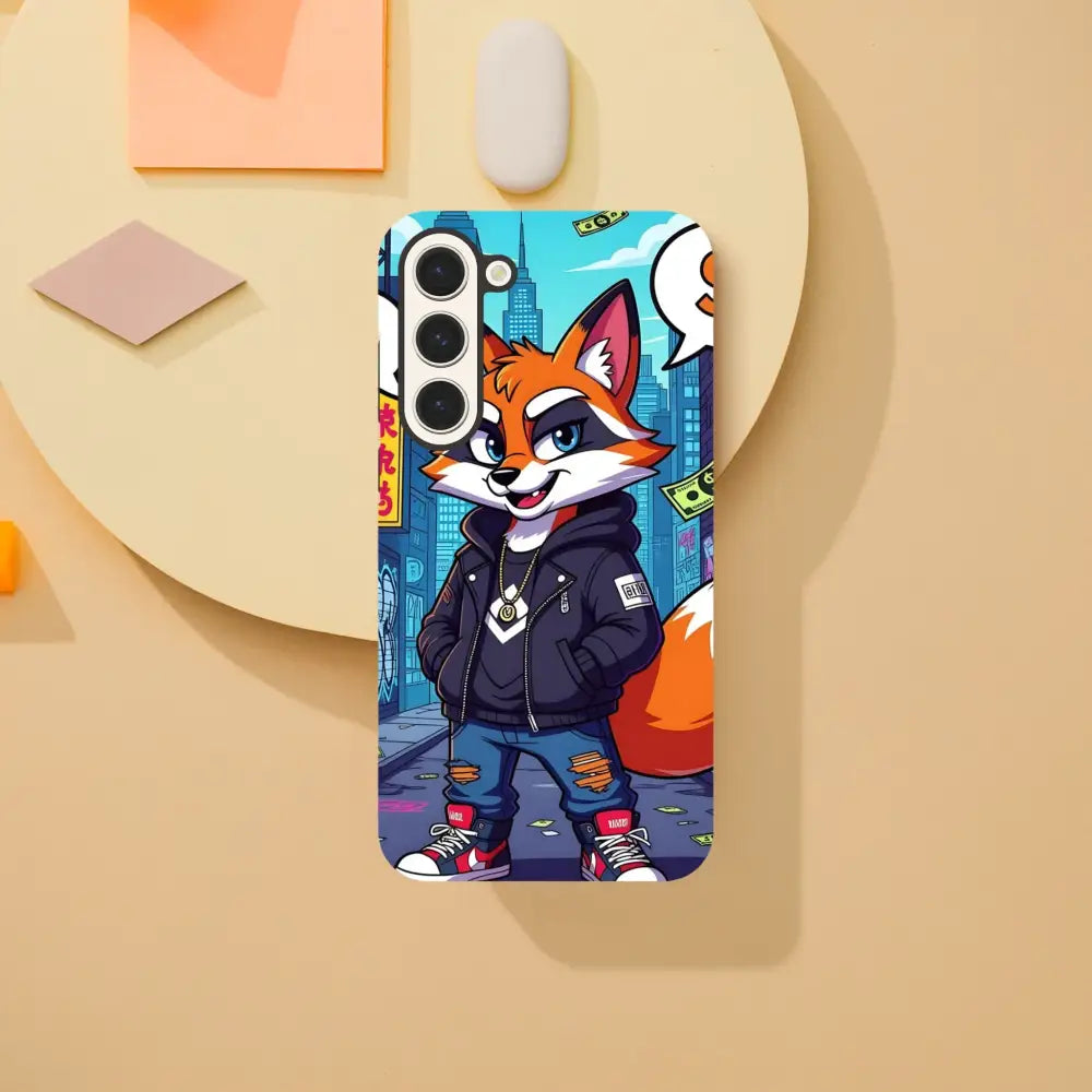 Samsung Tough Case with cartoon fox design from PixiOnyx Alley Edge