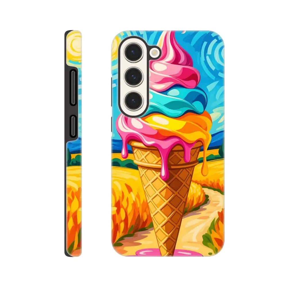 Ice cream cone phone case for Samsung Tough Case Sunlit Swirl of Pastoral Chaos