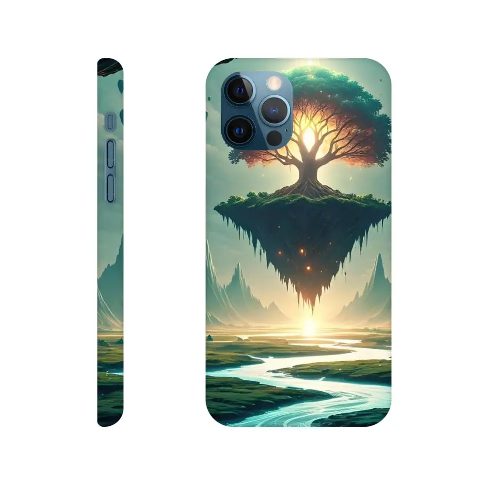 Fantasy landscape phone case with Dreamcore design for iPhone Sanctuary of the Skyroot