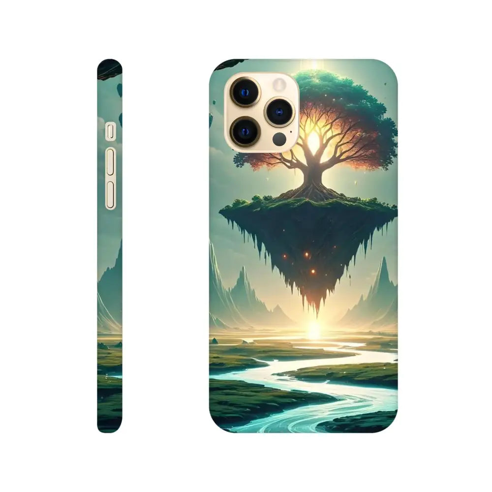 Fantasy landscape phone case featuring Sanctuary of the Skyroot for iPhone Slim Case PixiOnyx Dreamcore Shell