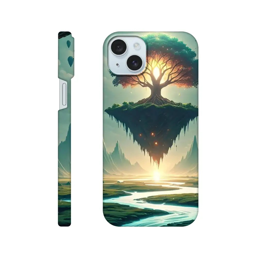 Phone case with fantasy landscape design for Sanctuary of the Skyroot iPhone Slim Case