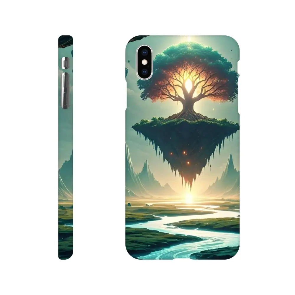 Phone case with a fantasy landscape design for Sanctuary of the Skyroot iPhone Slim Case