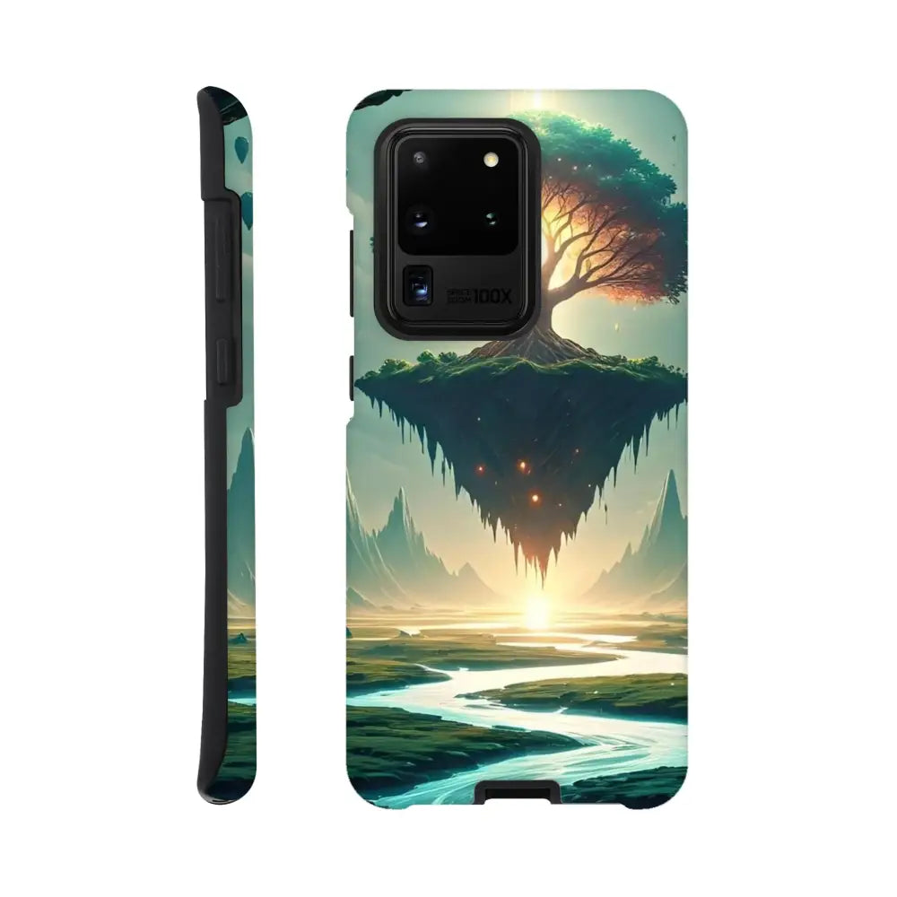 Fantasy landscape design on Sanctuary of the Skyroot Samsung Tough Case by PixiOnyx