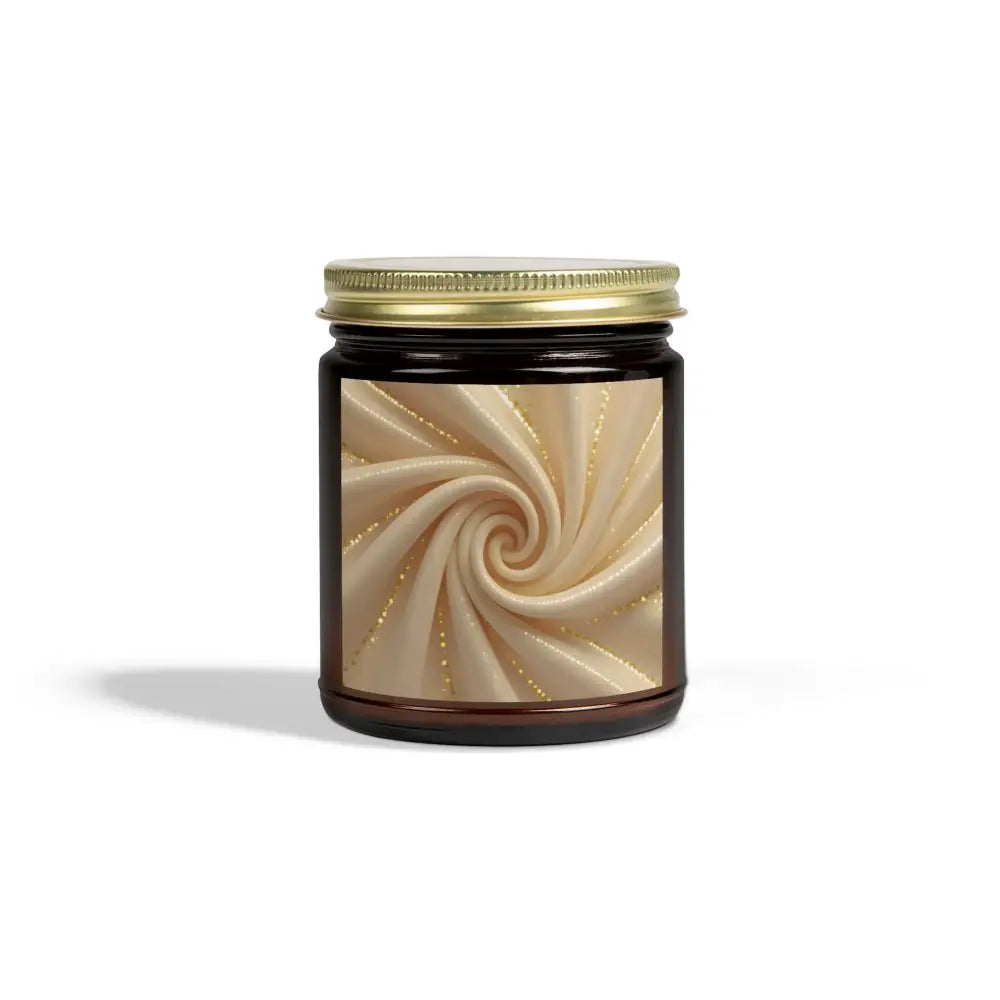 Brown candle jar with gold lid from PixiOnyx Scented Candle Cashmere Musk product