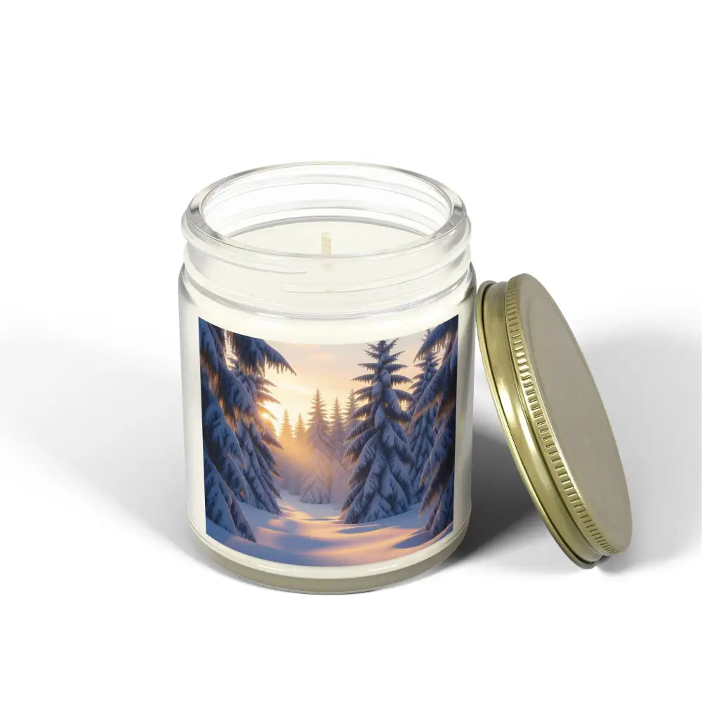 Winter forest candle from PixiOnyx Winter Glow with Fraser Fir scent and warm glow