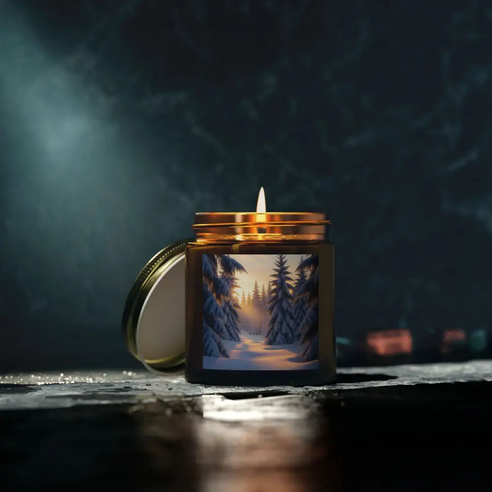 Scented Fraser Fir Forest Candle in Winter Glow packaging ideal for winter ambiance