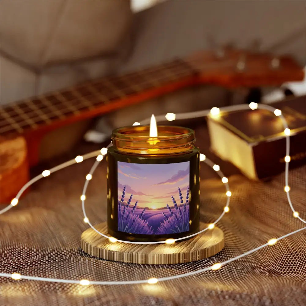 Scented Candle Lavender Fields at Dusk from PixiOnyx Aromatherapy Glow