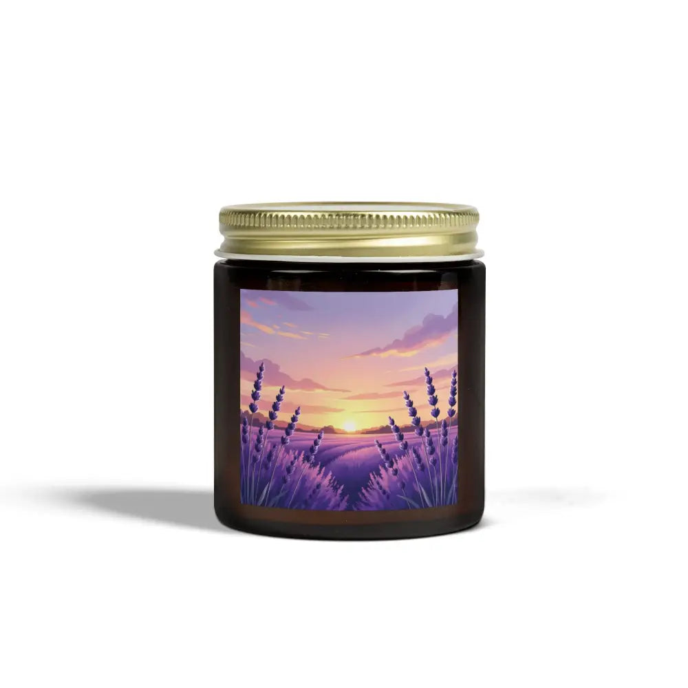 Lavender field candle from PixiOnyx Aromatherapy Glow providing calming lavender scent