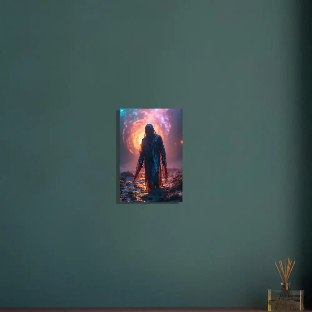 Framed cosmic figure art from Shadowwalker Poster Through the Rift PixiOnyx Fine Art Print