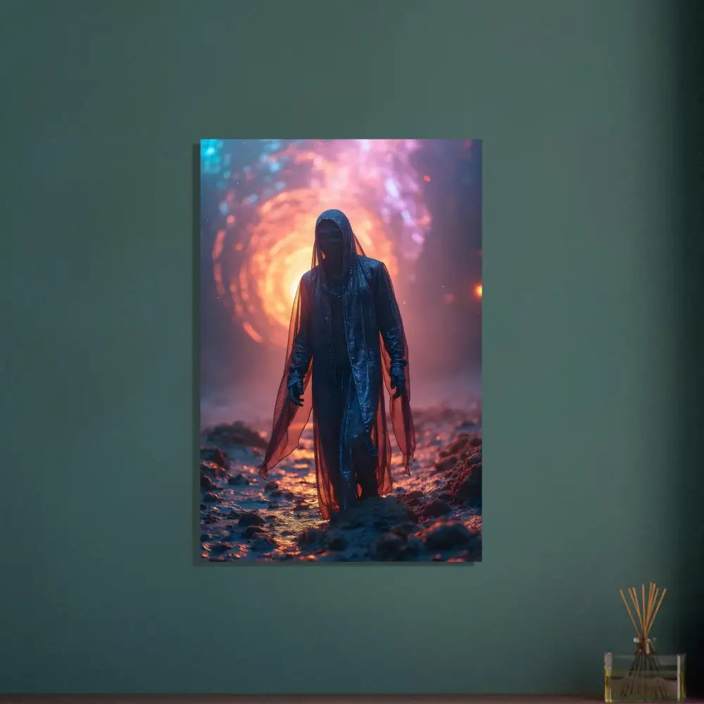 Framed otherworldly figure artwork from Shadowwalker Poster – Through the Rift PixiOnyx Fine Art Print