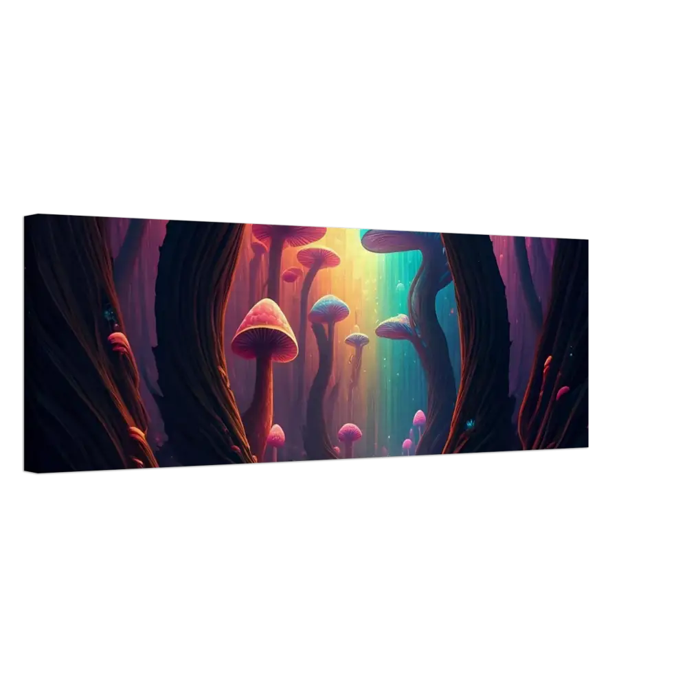 Whimsical Mushroom Forest Canvas art for Shroom Bloom The Veil Beyond PixiOnyx Ethereal Fungi Wrap