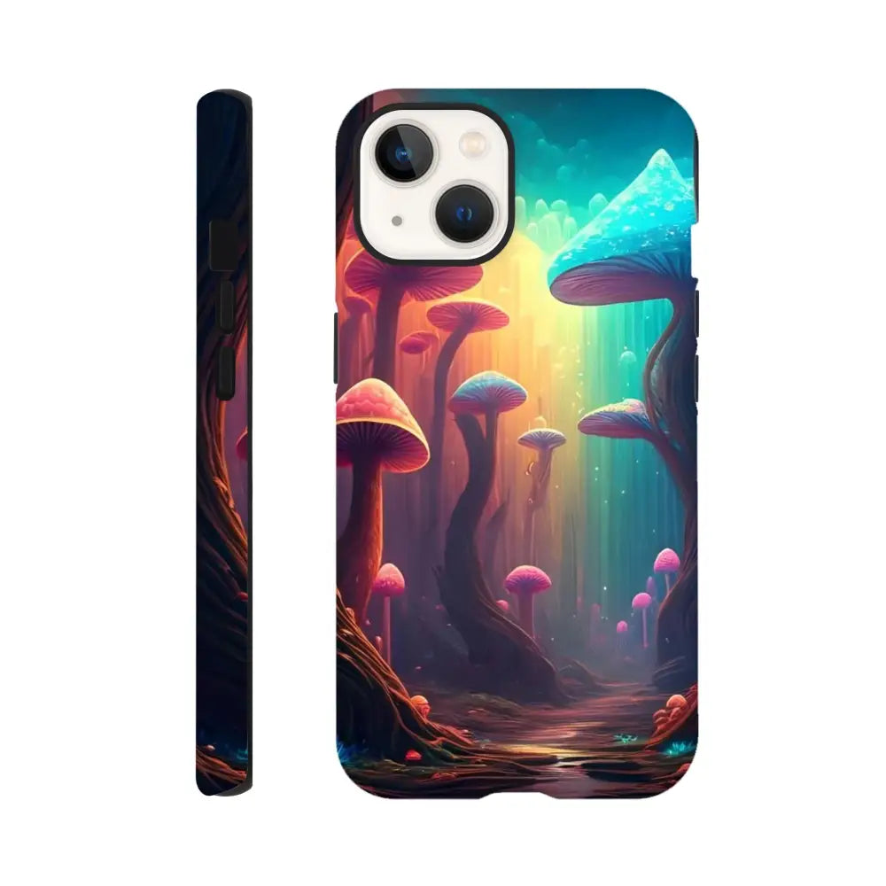 Mushroom-themed phone case from Shroom Bloom Trippy Forest Armor for iPhone