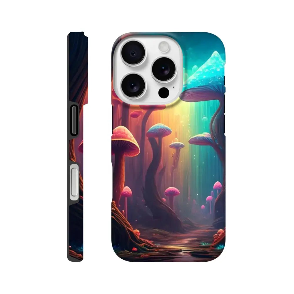 Mushroom-themed iPhone Tough Case from PixiOnyx Trippy Forest Armor collection