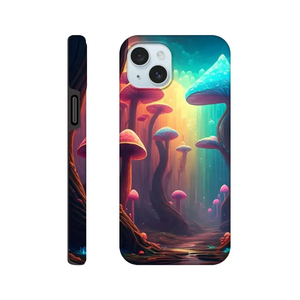 Mushroom-themed iPhone Tough Case from Shroom Bloom Veil Beyond PixiOnyx Trippy Forest Armor