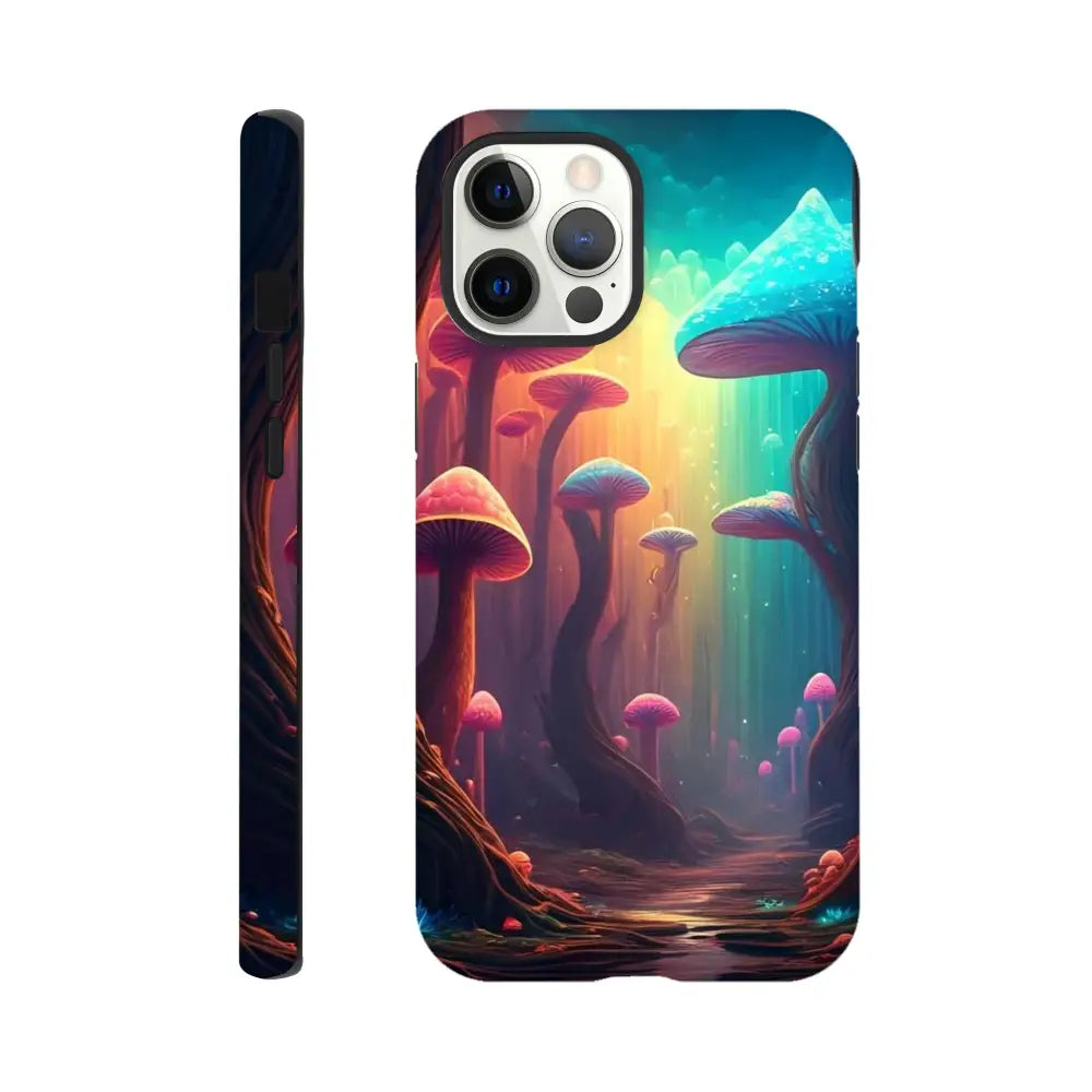 Mushroom-themed phone case from Shroom Bloom The Veil Beyond for iPhone displayed