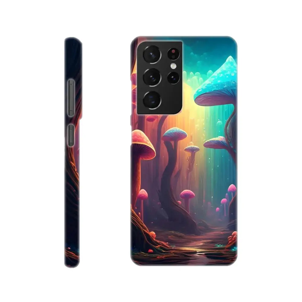 Mushroom-themed phone case with fungal glow design for Samsung Slim Cases by PixiOnyx