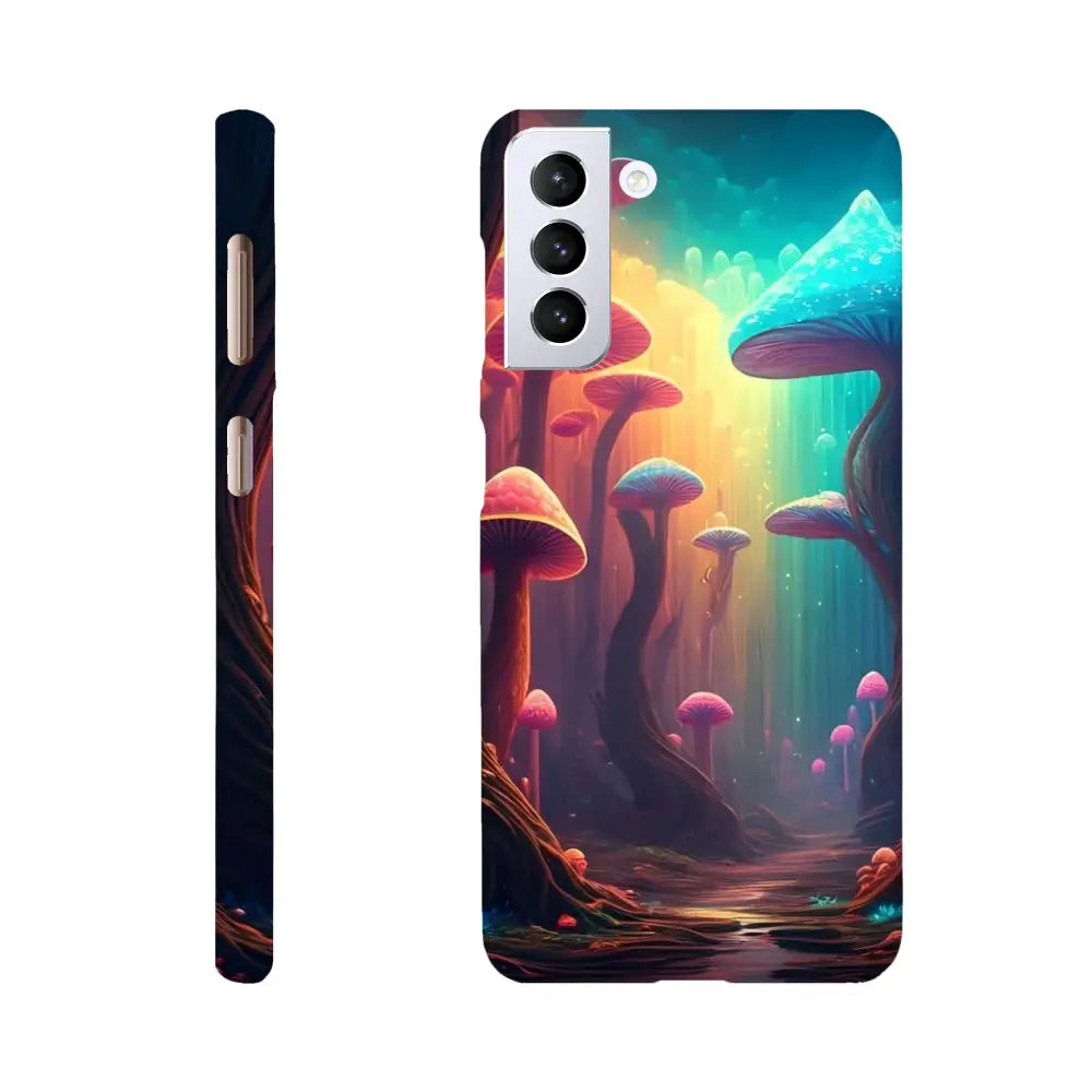 Colorful Mushroom Phone Case on Samsung Slim Case Shroom Bloom PixiOnyx Fungal Glow Cover