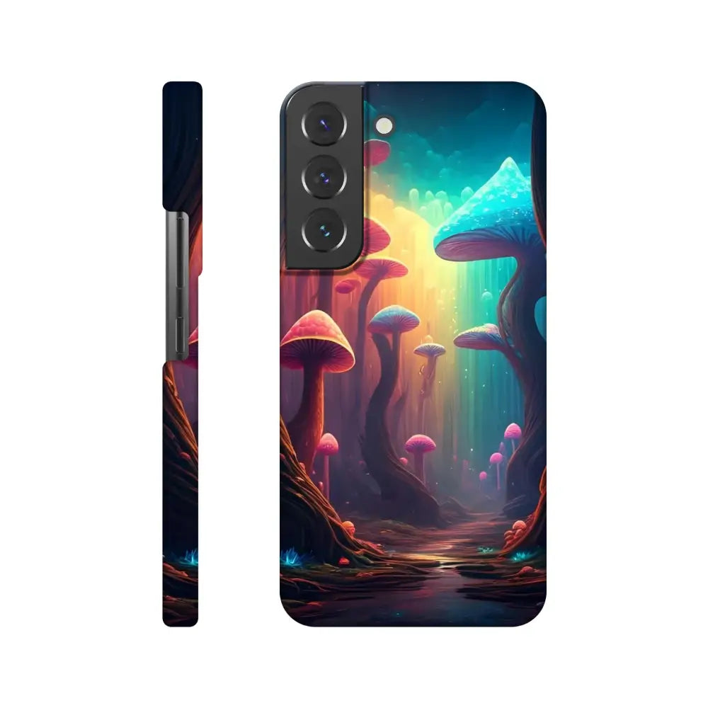 Mushroom-themed Samsung Slim Case showcasing Shroom Bloom Fungal Glow Snap Cover
