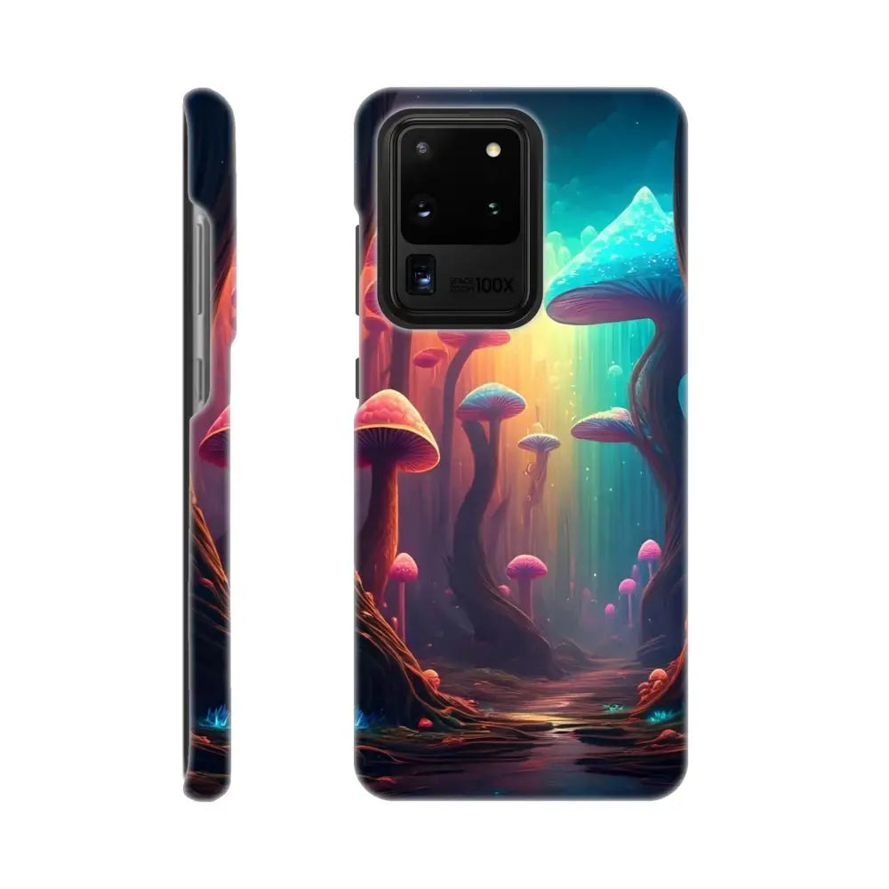 Mushroom-themed phone case with fungal glow design for Samsung Slim Case by PixiOnyx