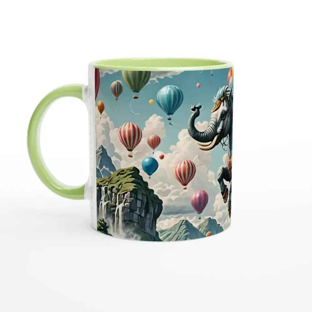 Skybound Majesty – 11oz Color Rim Ceramic Mug | PixiOnyx