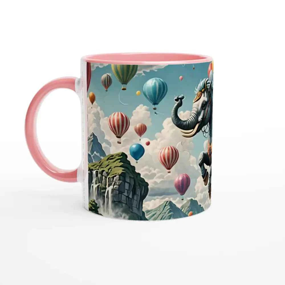 Skybound Majesty – 11oz Color Rim Ceramic Mug | PixiOnyx