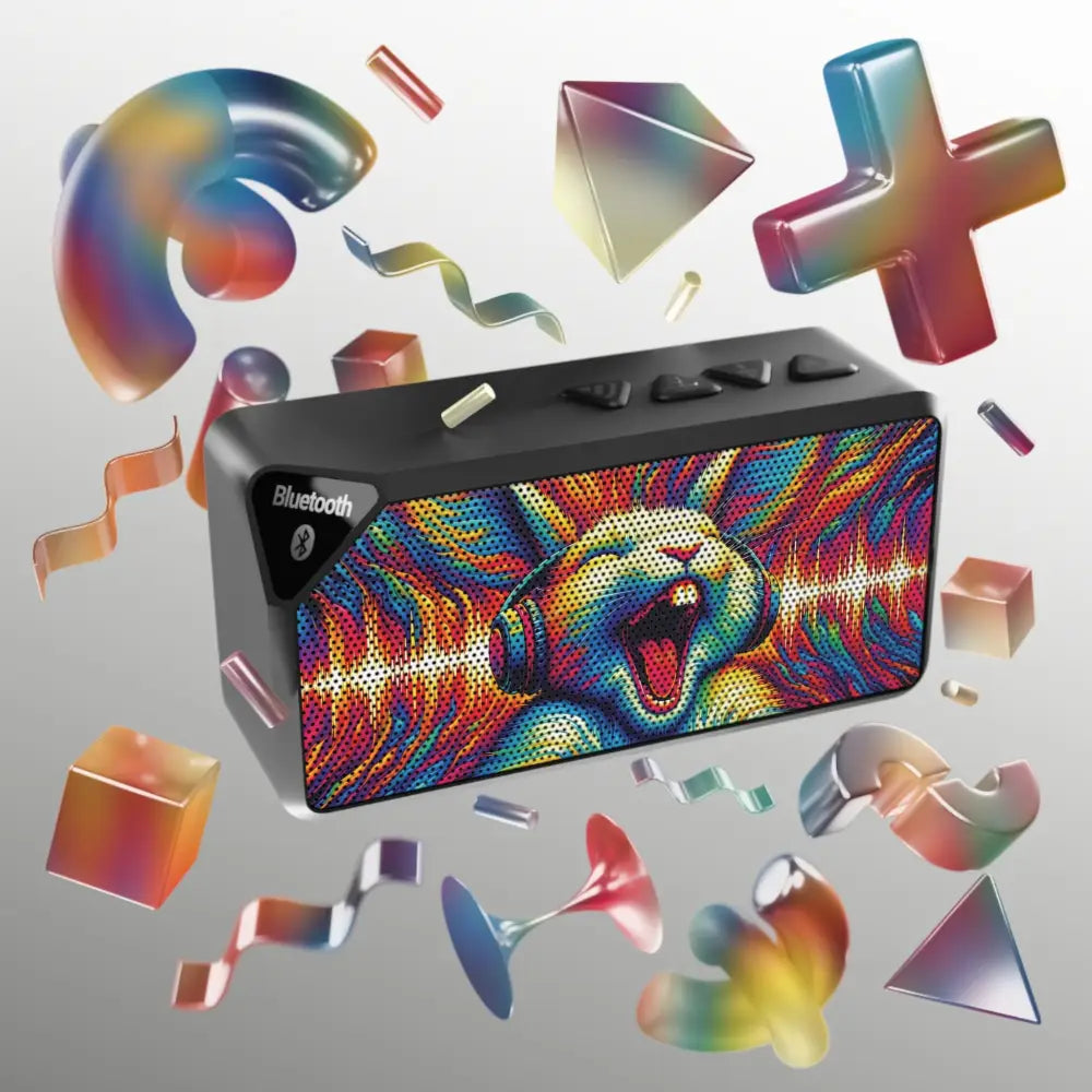 Colorful rabbit-themed Bluetooth speaker from Sonic Scream Psycho Cottontail Quartet PixiOnyx