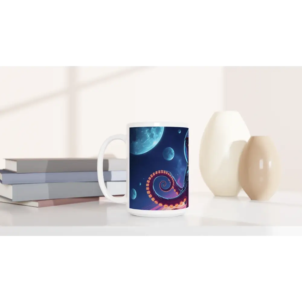 Cosmic octopus mug with tentacles and galaxy design in the Space Octonaut Mug collection