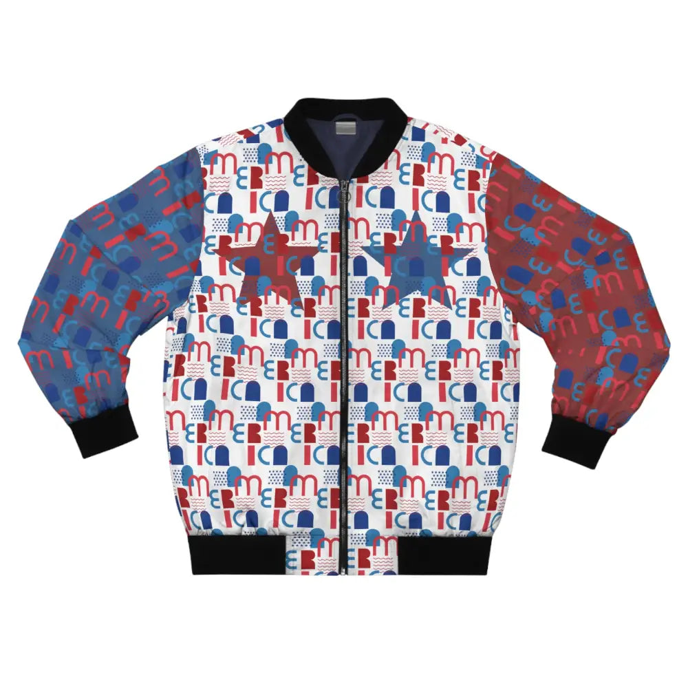 Patterned bomber jacket from Starstruck Swagger All-American Tricolor Outerwear on PixiOnyx Streetwear