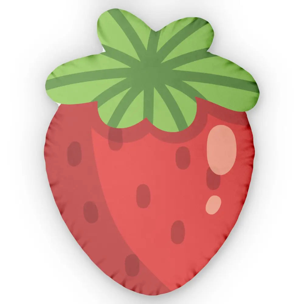 Strawberry Shaped Pillow – Cozy Decor for Kids Fruit Lovers Cute Gift Idea Playroom Accent Personalised Home