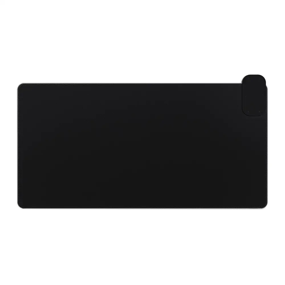 Black rectangular mouse pad with raised curved edge, wireless charging, Symphony of Tomorrow