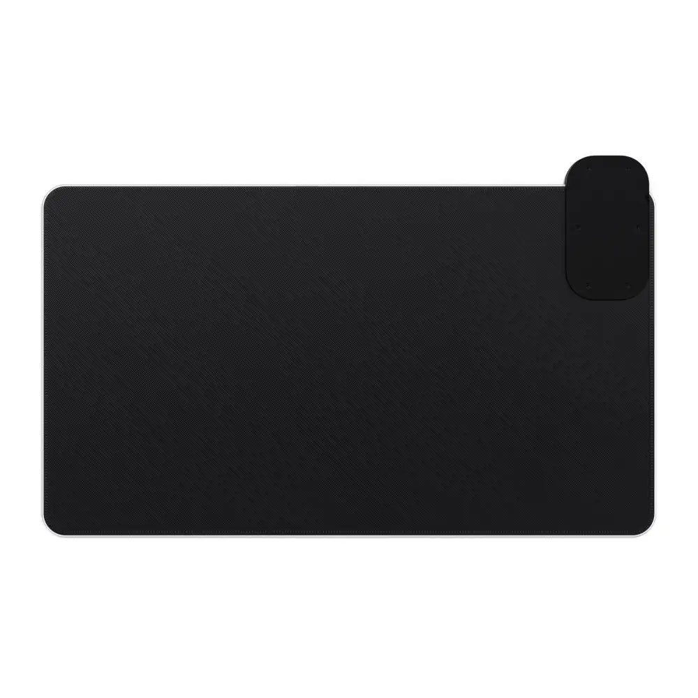 Black Symphony of Tomorrow RGB gaming mouse pad with wireless charging and rounded attachment