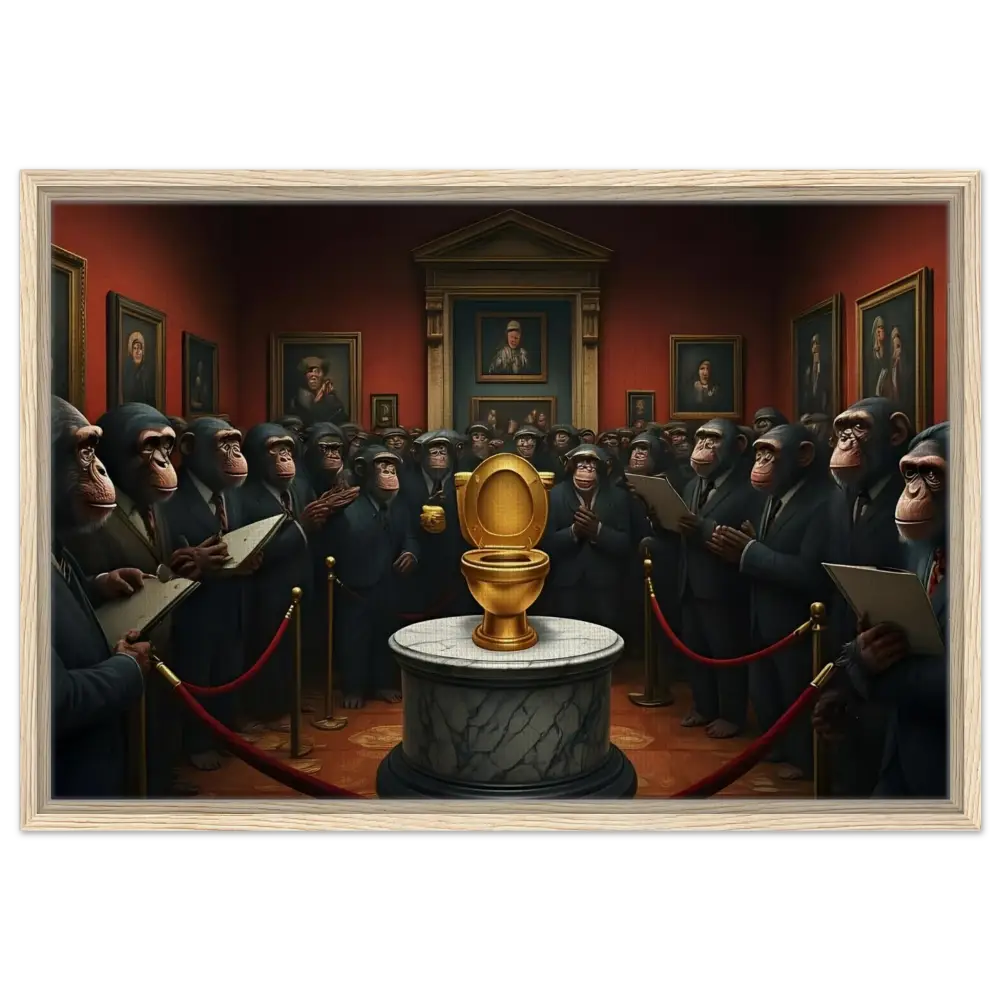 Golden throne on display from The Golden Throne Framed Canvas PixiOnyx Deluxe Satire Edition