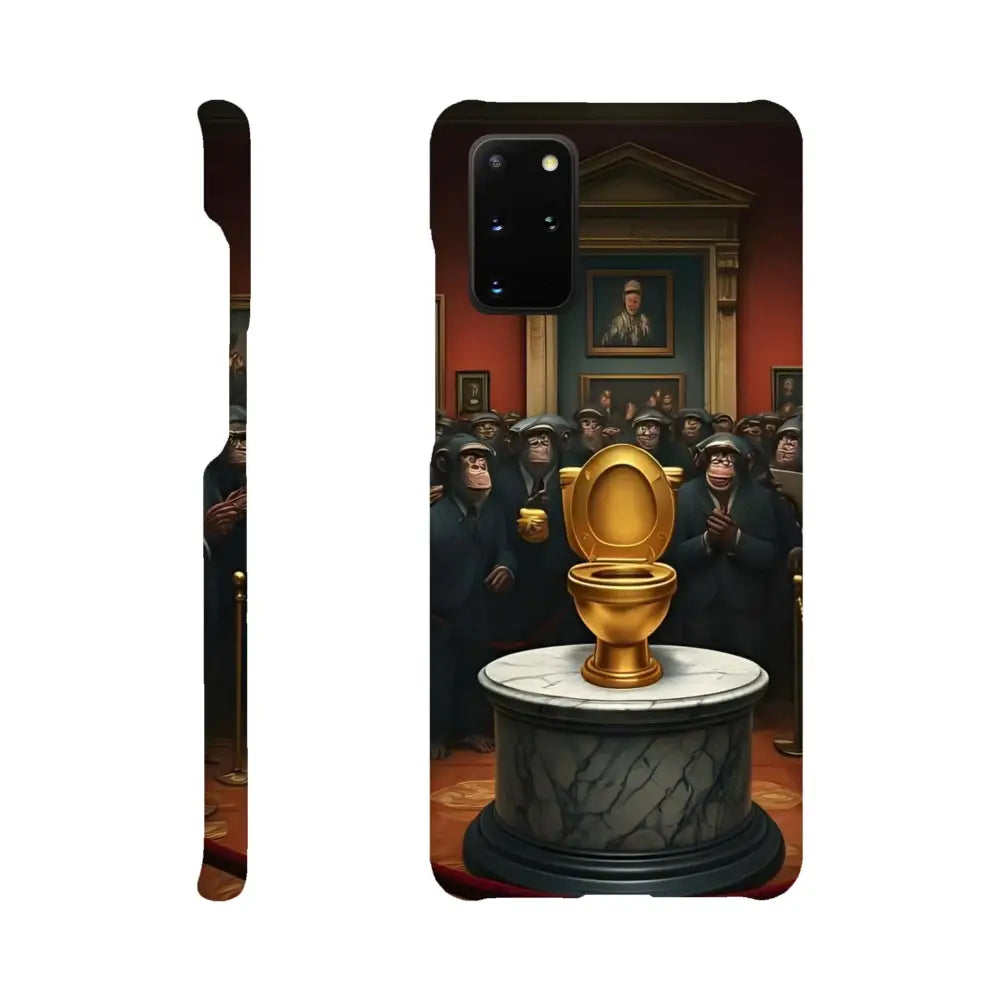 Phone case featuring golden toilet art for Samsung Slim Case The Golden Throne PixiOnyx