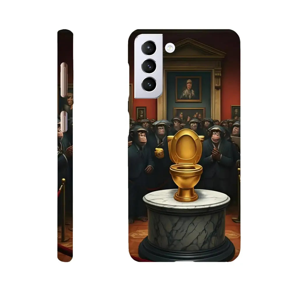 Samsung phone case featuring golden toilet art from The Golden Throne PixiOnyx Shell
