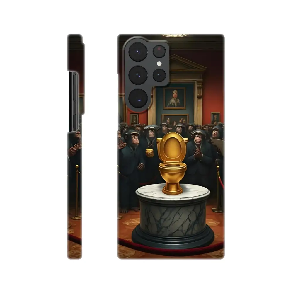 Phone case with playful monkey art for Samsung The Golden Throne PixiOnyx Meme Shell
