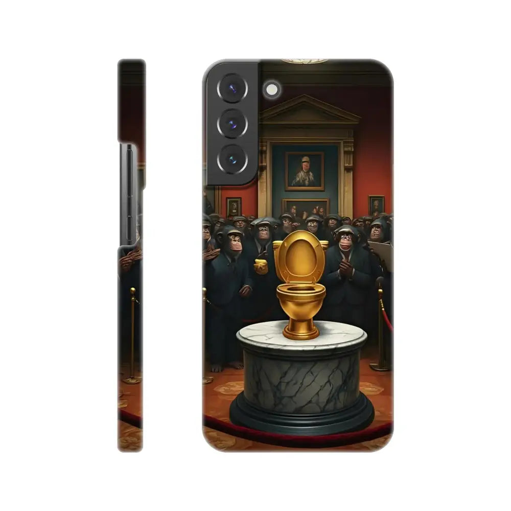 Golden toilet art Phone case for Samsung The Golden Throne PixiOnyx satirical meme shell