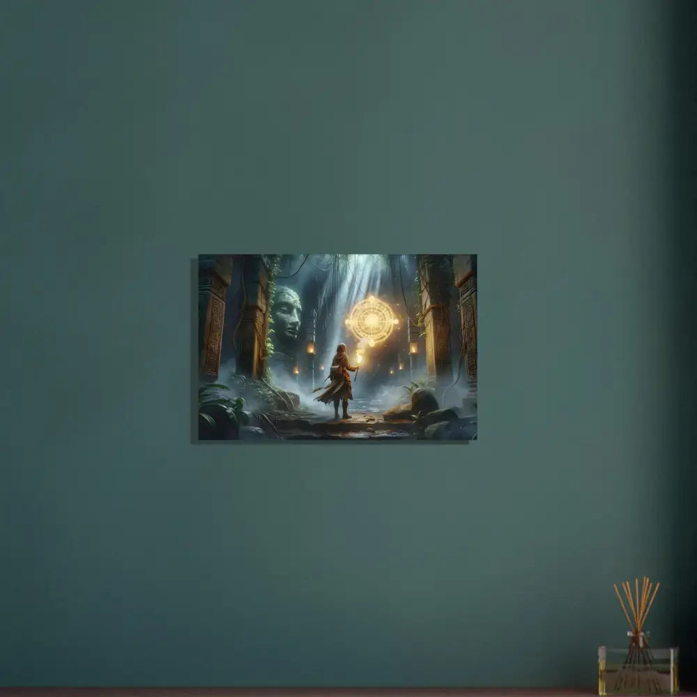 Fantasy art print showcasing Torchbearer Jungle Glyph Design from PixiOnyx Fantasy Collection