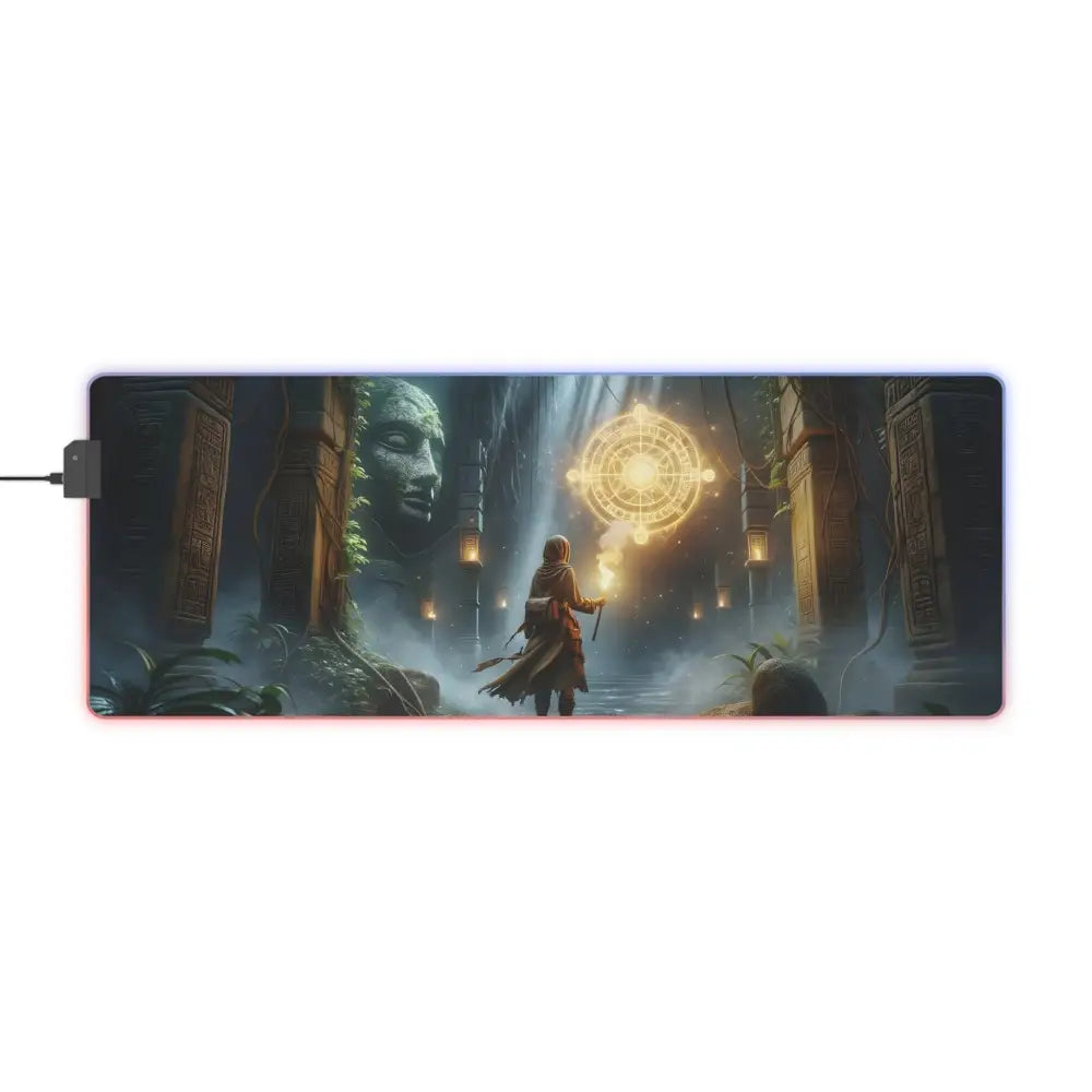 Illuminated RGB LED Gaming Mouse Pad from Torchbearer of the Forgotten Glyphs set