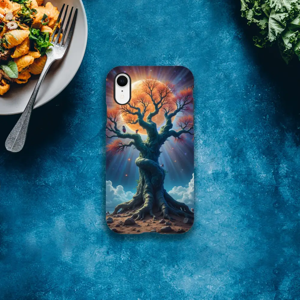Phone case with mystical tree design for Tree of Light iPhone Case Celestial Roots Armor