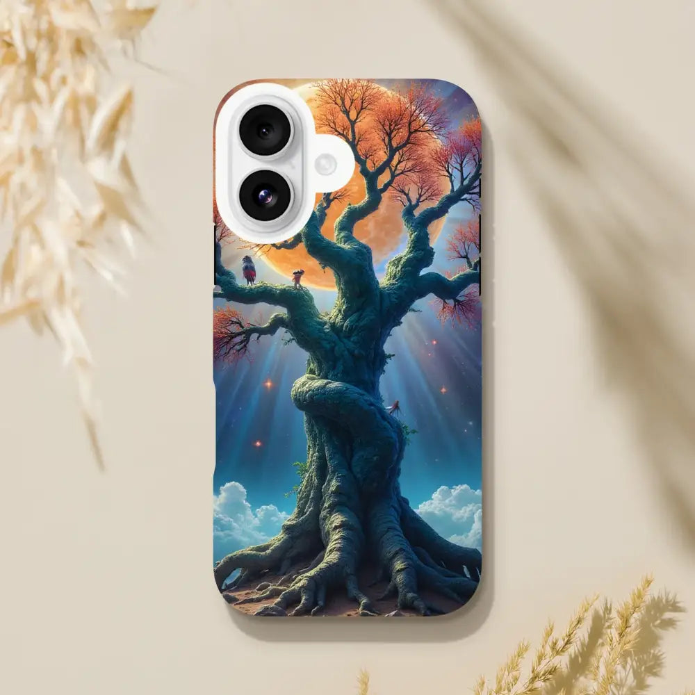 Whimsical tree design Phone case for iPhone in Tree of Light Celestial Roots Armor