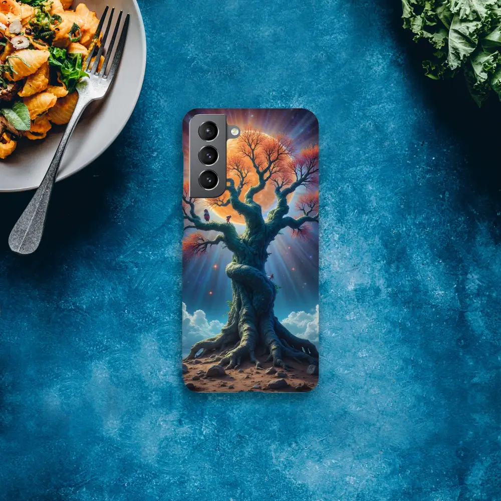 Smartphone case with a Stellar Tree design for Samsung Galaxy by PixiOnyx Slim Shell