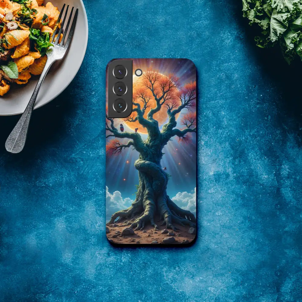 Tree of Light Samsung Case with Stellar Tree design on PixiOnyx Slim Shell
